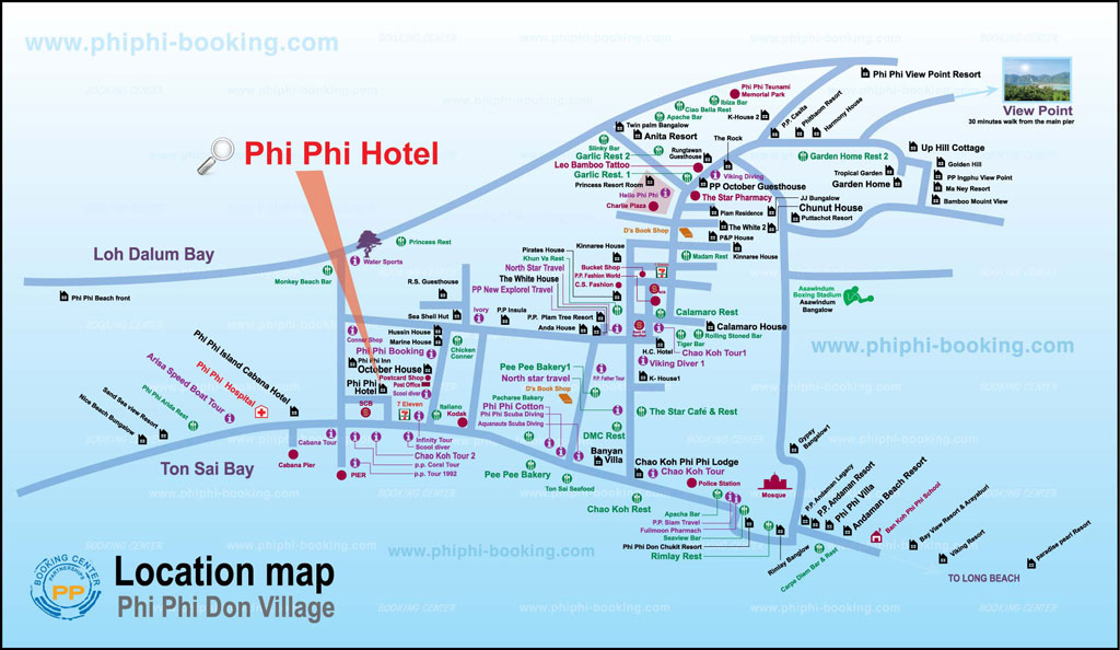 Phi Phi Hotel Map